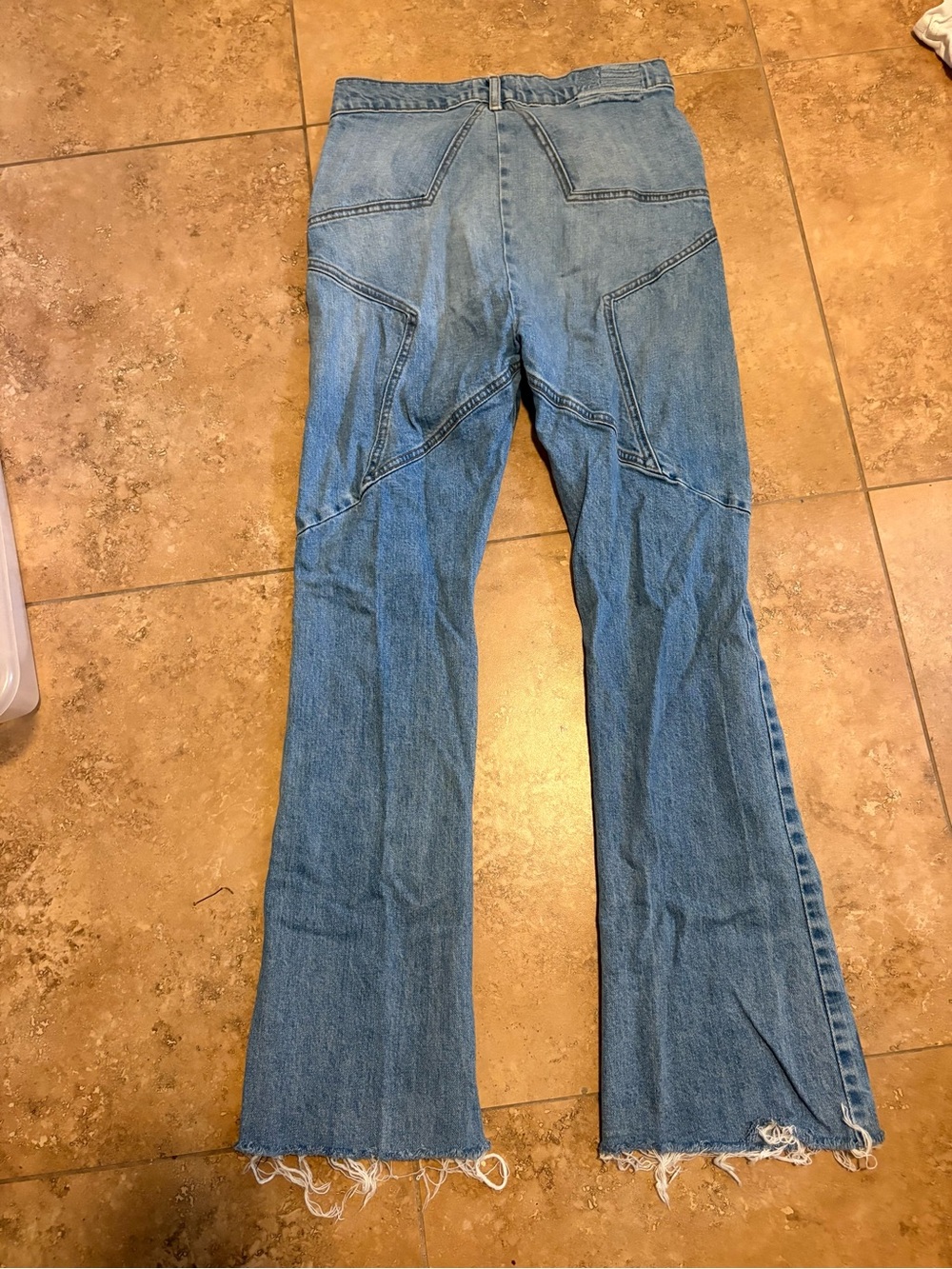 Revive Star Butt Light Blue Denim Flare Jeans